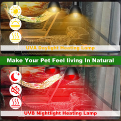 Jaenmsa heat lamp red bulbs deliver warm glow for nighttime warmth without disturbing cycles.