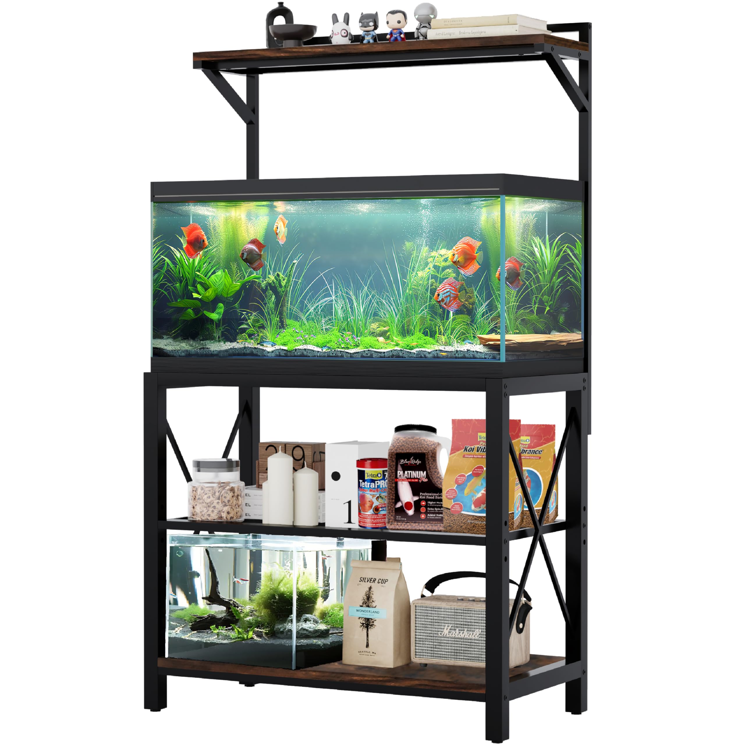 JAHOMET fish tank stand top surface provides sturdy support for 40-50 gallon tanks