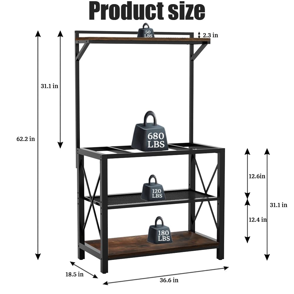 JAHOMET powder-coated metal frame resists rust for durable aquarium setup