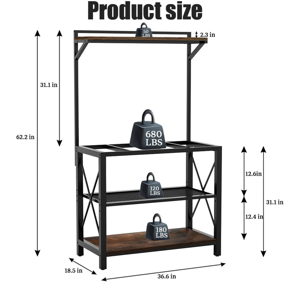 JAHOMET powder-coated metal frame resists rust for durable aquarium setup