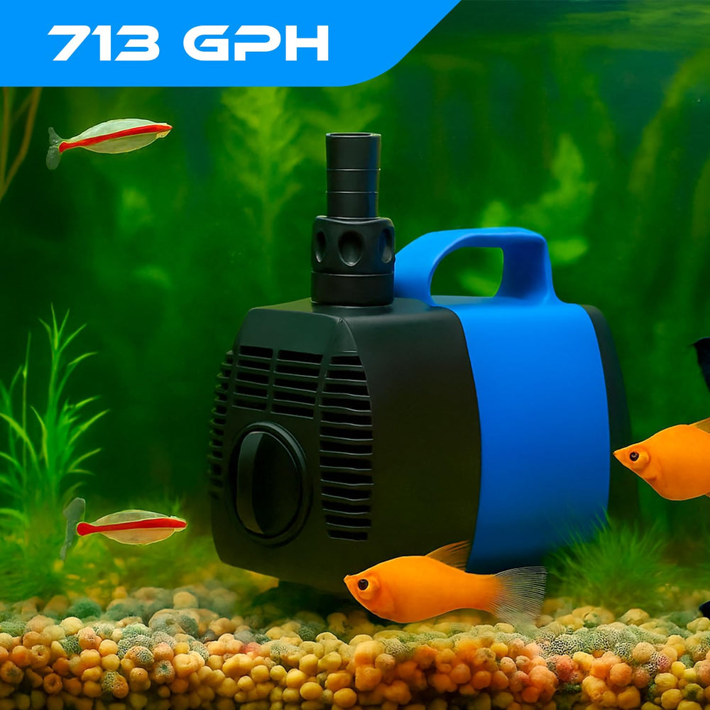 JAJALE 713 GPH aquarium application demonstrates quiet, reliable circulation.
