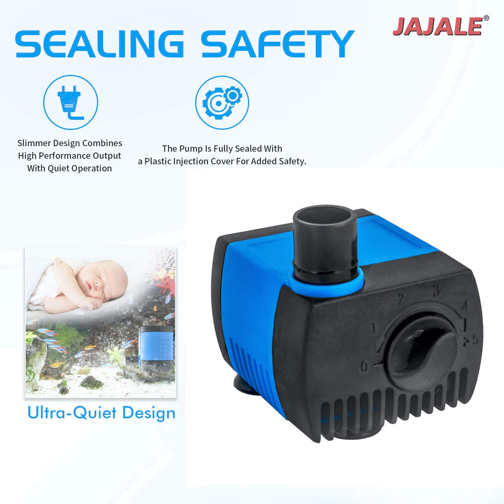 JAJALE pump features four suction cups for stable placement on smooth surfaces.