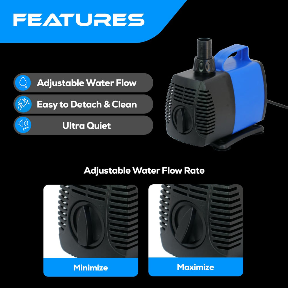 JAJALE submersible-inline operation supports freshwater and saltwater setups.