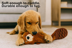 Jalousie otter squeaky toy in use for fetch and chew fun