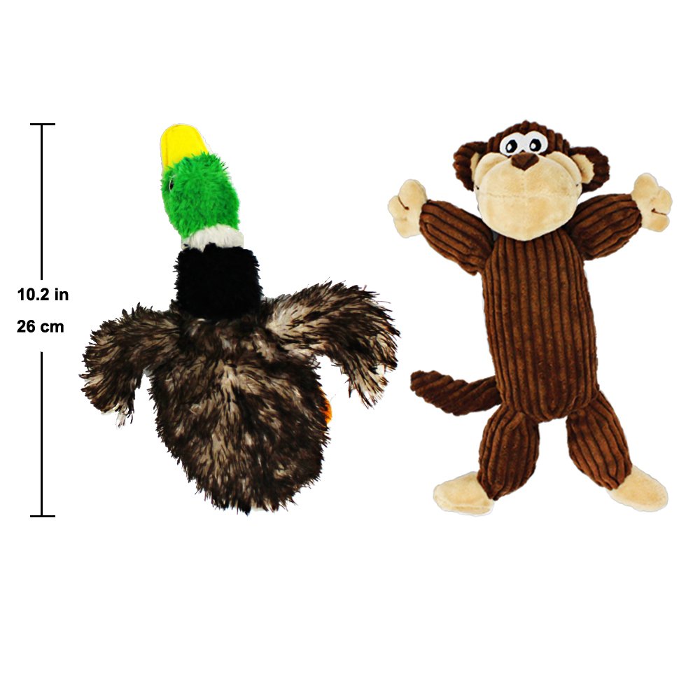 Jalousie 5 Pack skunk no-stuffing squeaky toy with durable build