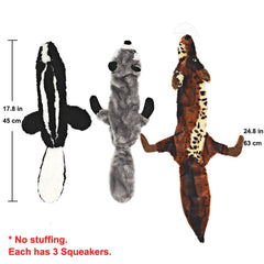 Jalousie 5 Pack wolf no-stuffing squeaky toy for indoor fetch