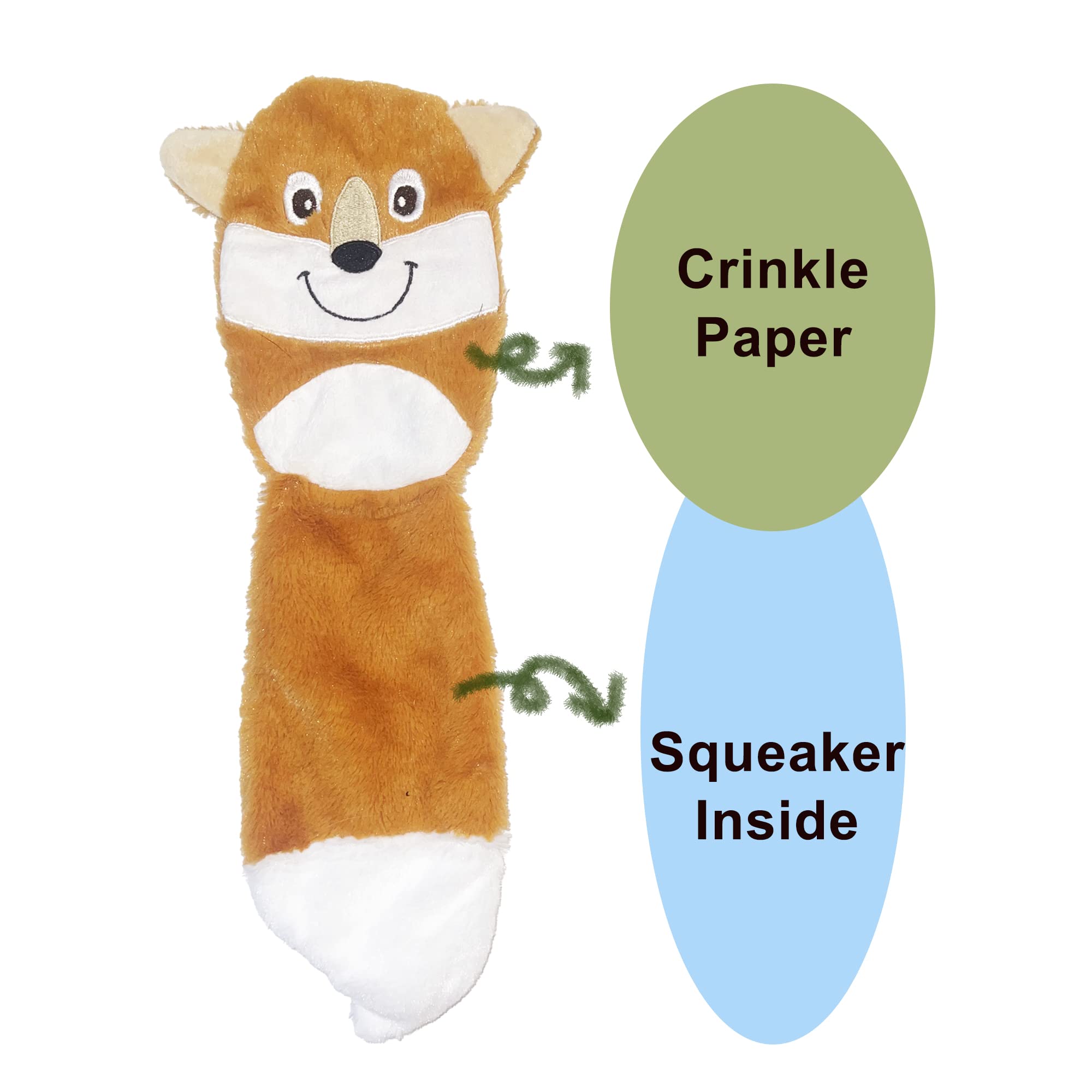 Jalousie badger squeaky toy features reinforced seams for tougher play sessions.