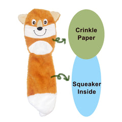 Jalousie badger squeaky toy features reinforced seams for tougher play sessions.