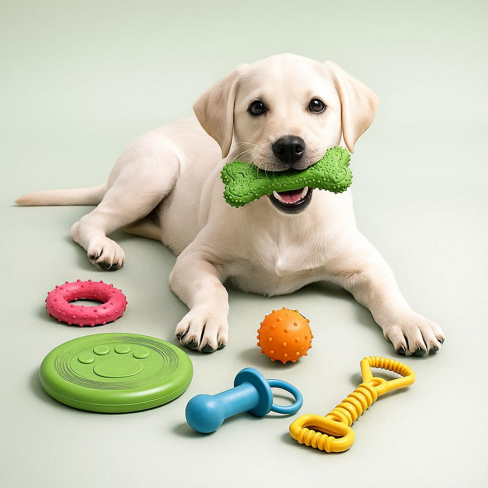Jalousie interactive rope toy for tug and fetch sessions