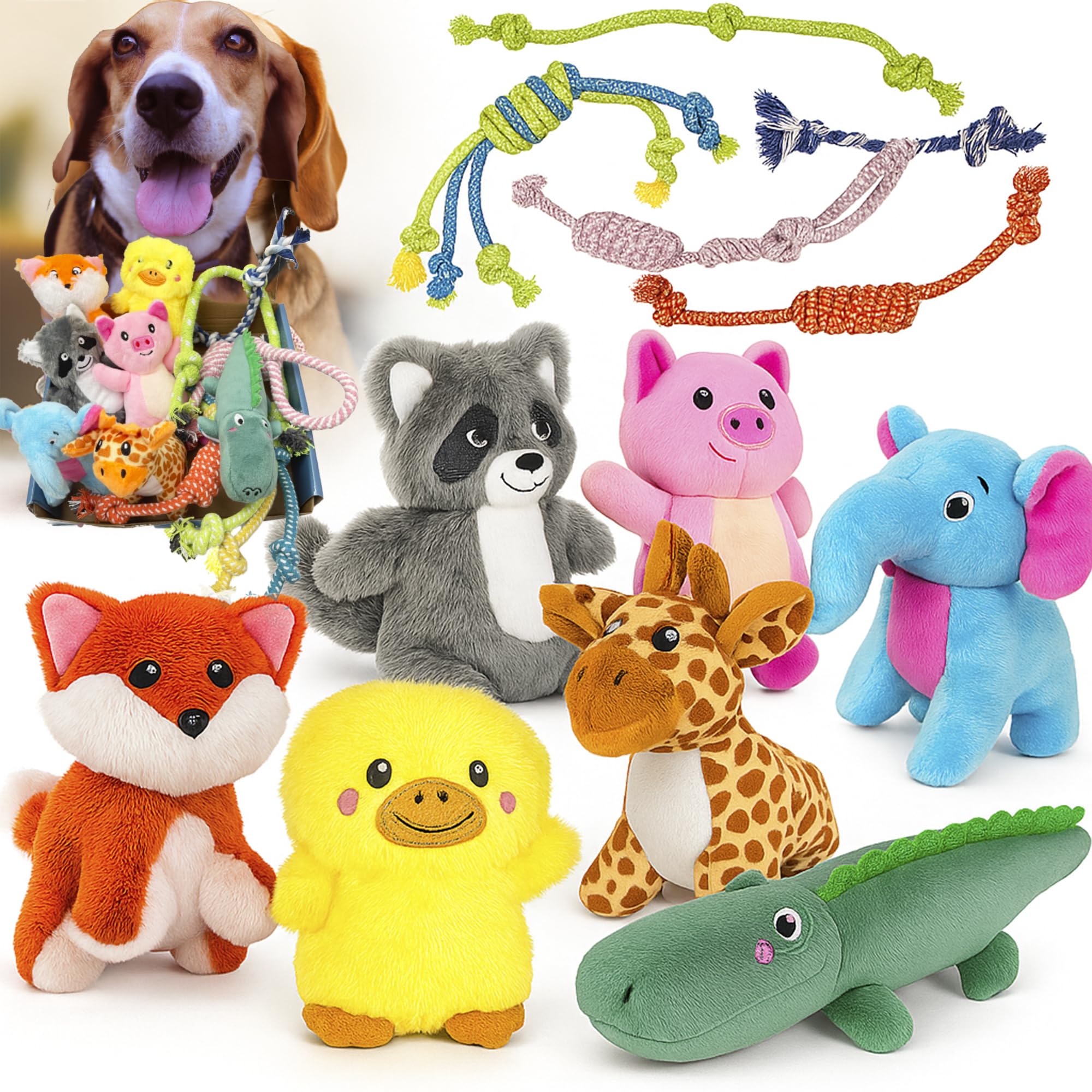 Jalousie osito peluche con silbato para perros, juego suave y duradero.
