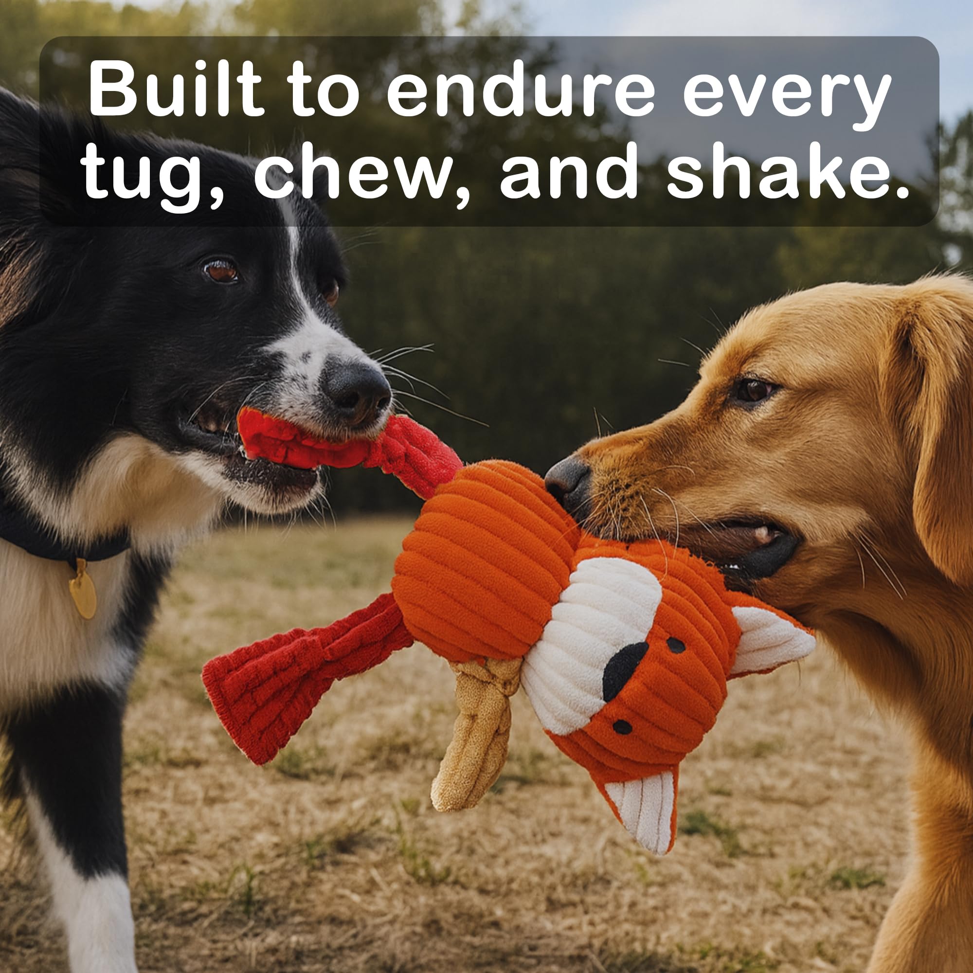 Jalousie plush toys with multiple squeakers boost attention and playtime variety.