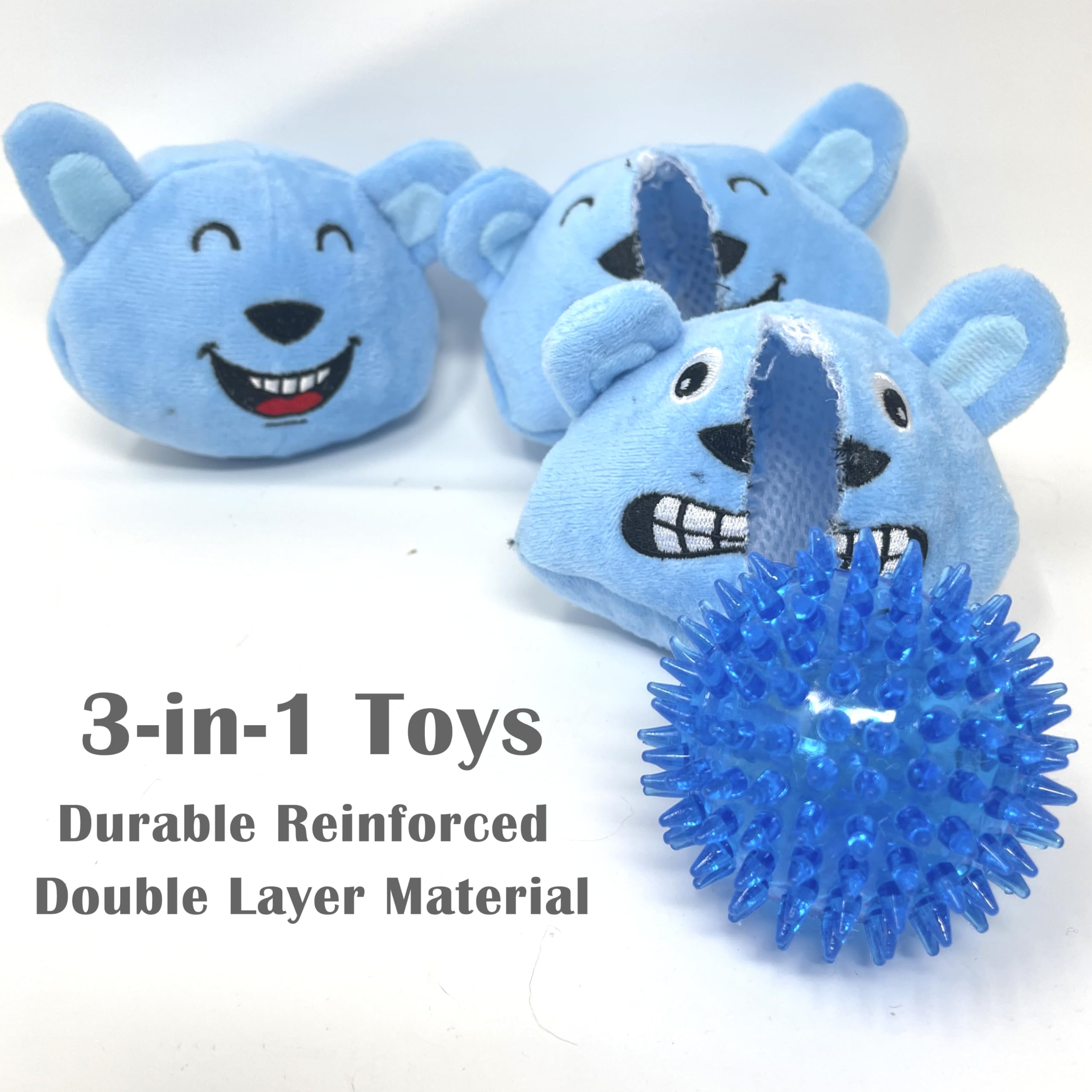 Jalousie colorful squeaky ball with textured surface for fun and stimulation.