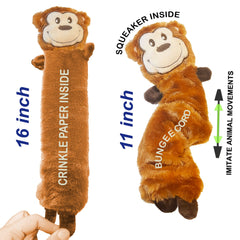 Jalousie stuffingless dog toy with crinkle paper sound to boost curiosity and fun.