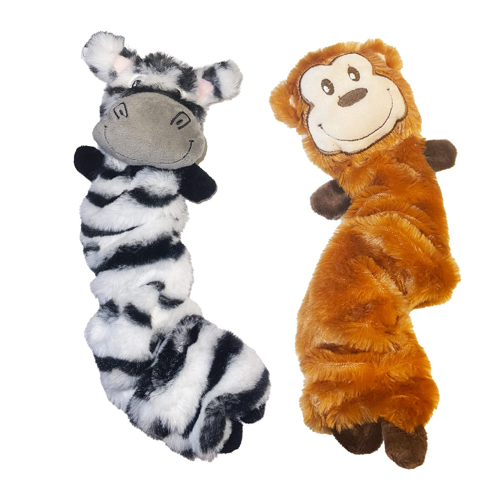 Jalousie stuffingless dog toy offers mess-free play for busy pet parents.