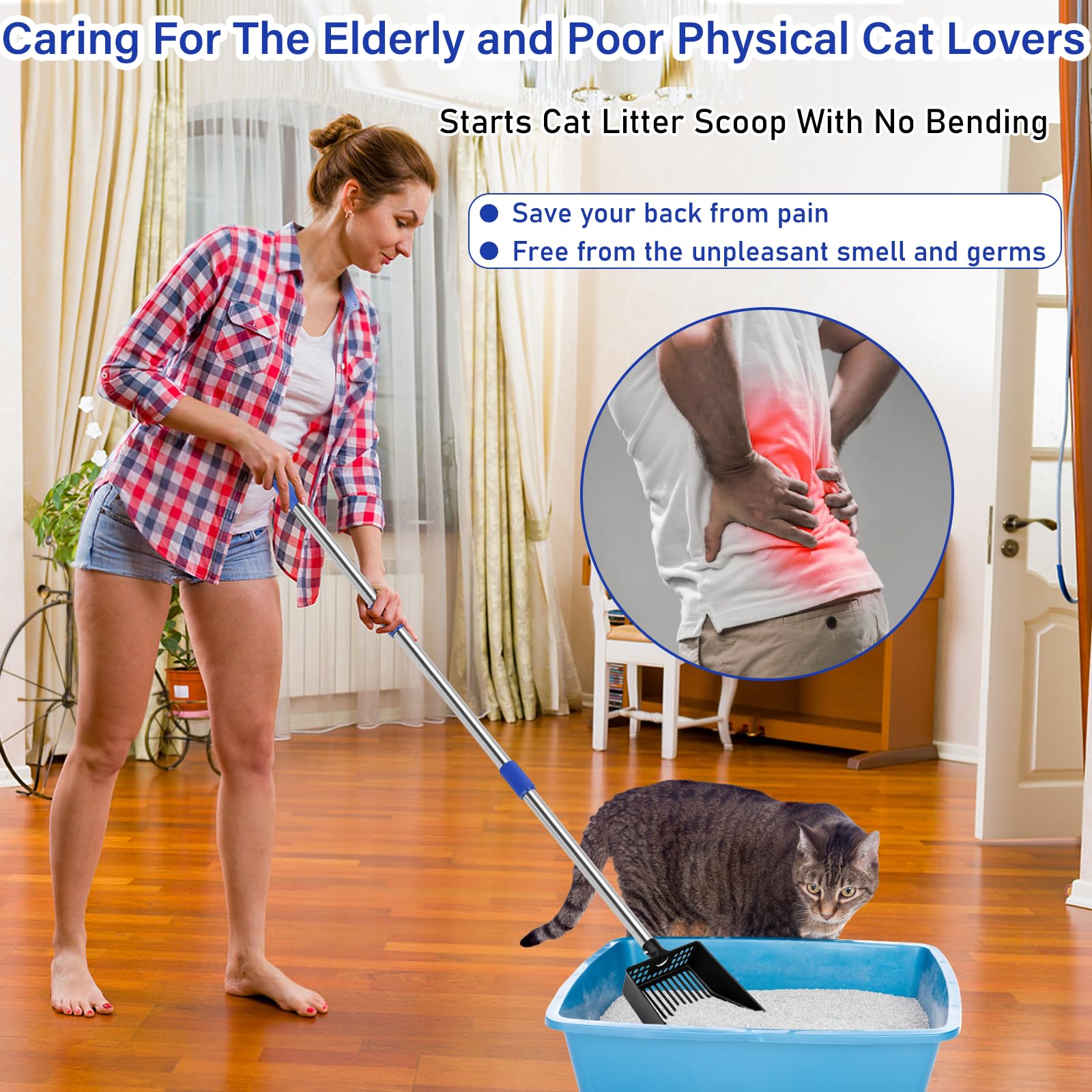 JAMIEWIN multi-pet use scoop suitable for cats, dogs, and chickens