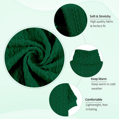 Jamktepat dog sweater green front view highlights stylish solid color and comfortable wear.