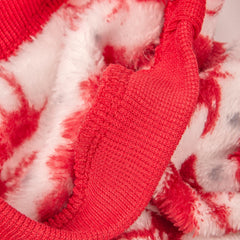 JAMPAYANG Christmas-red sweater with white accents for holiday photos