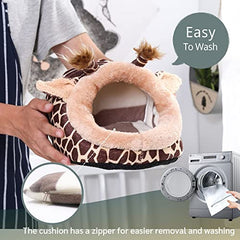 JanYoo Warmer Hedgehog Bed non-slip bottom keeps bed steady during play.