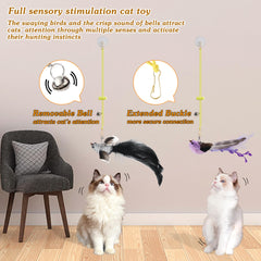 Janbenty windmill-cat-toy entices stalking with spinning motion and audible cues.