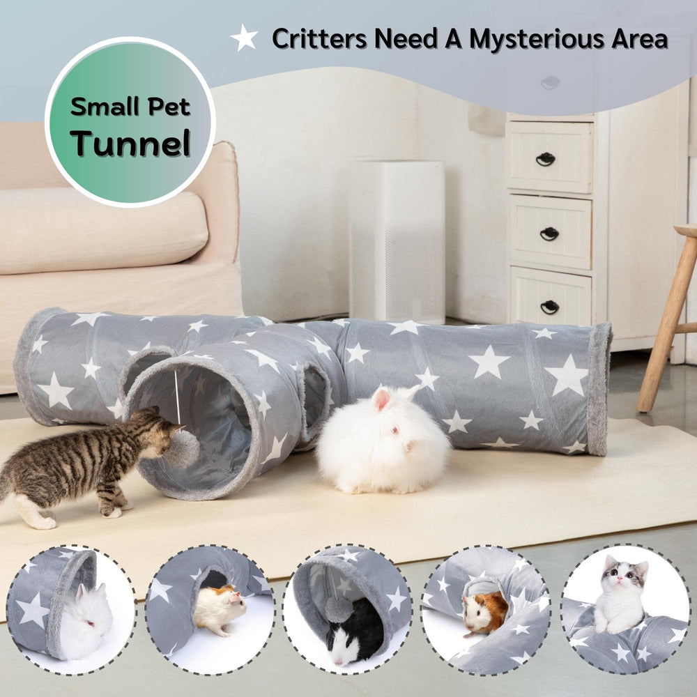 JanYoo Bunny Tunnel star entrance hanging ball shows interactive play feature