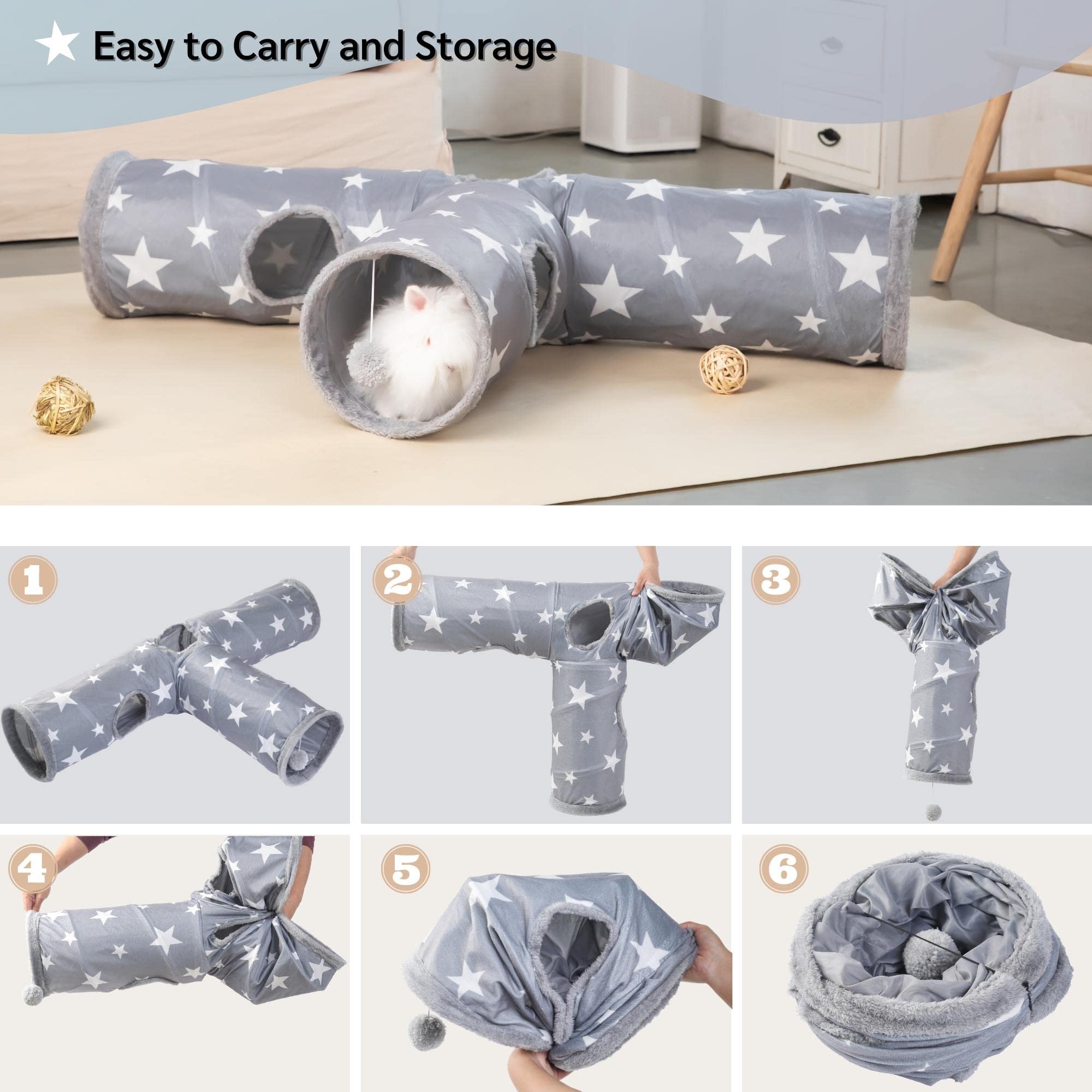 JanYoo Bunny Tunnel star safety ends demonstrate secure frame for safe exploration