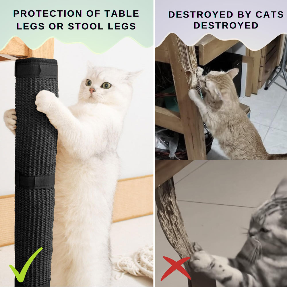 JanYoo cat scratcher mats with plush mouse toy attachment offering interactive play.