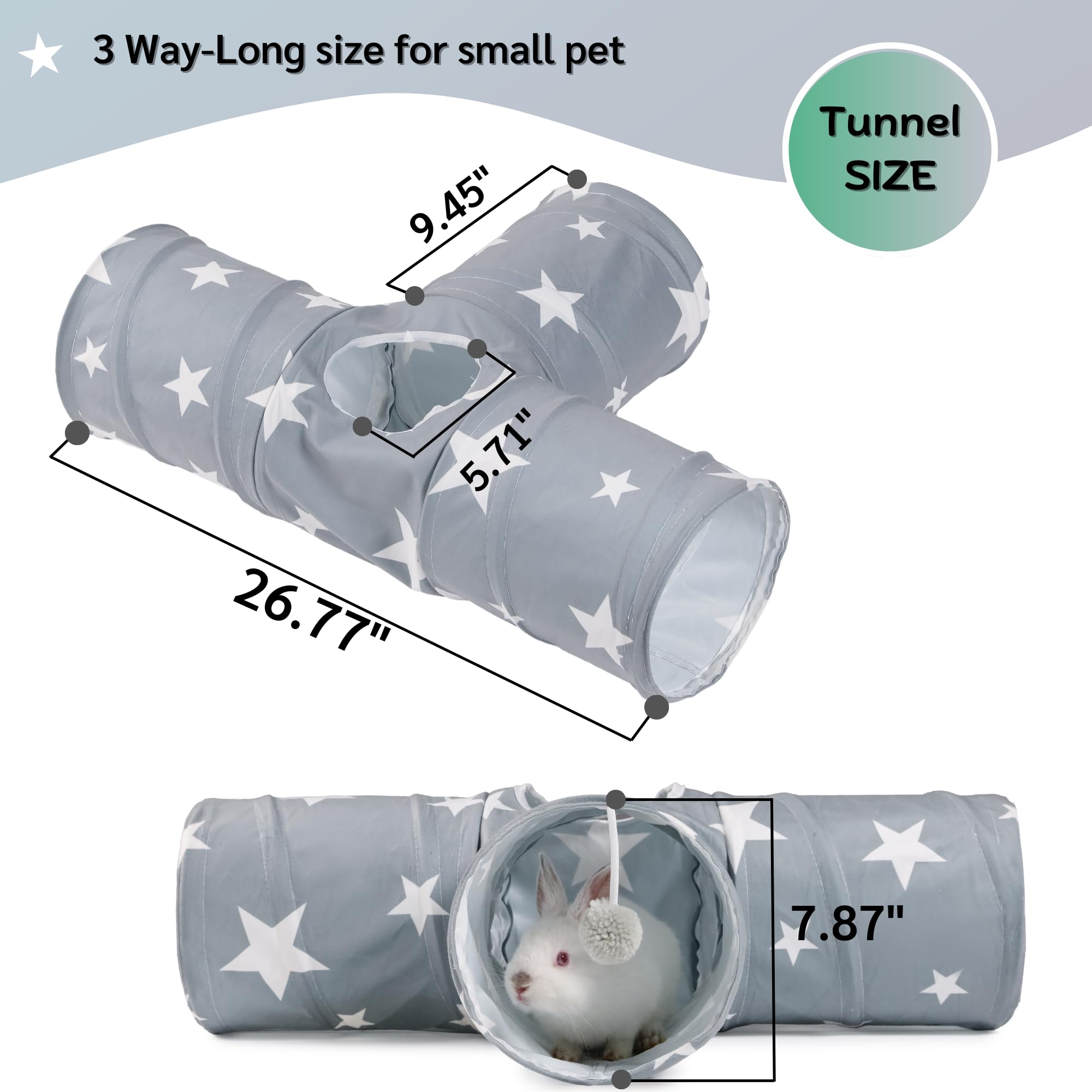 JanYoo Guinea Pig Tunnel Folded Storage demonstrates portability and easy setup.