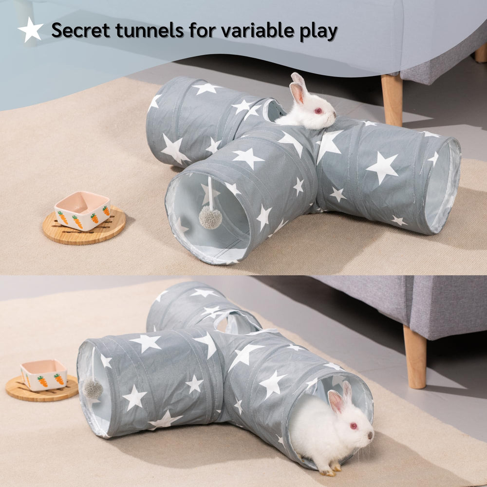 JanYoo Guinea Pig Tunnel Frame detail highlights sturdy sprung steel construction.