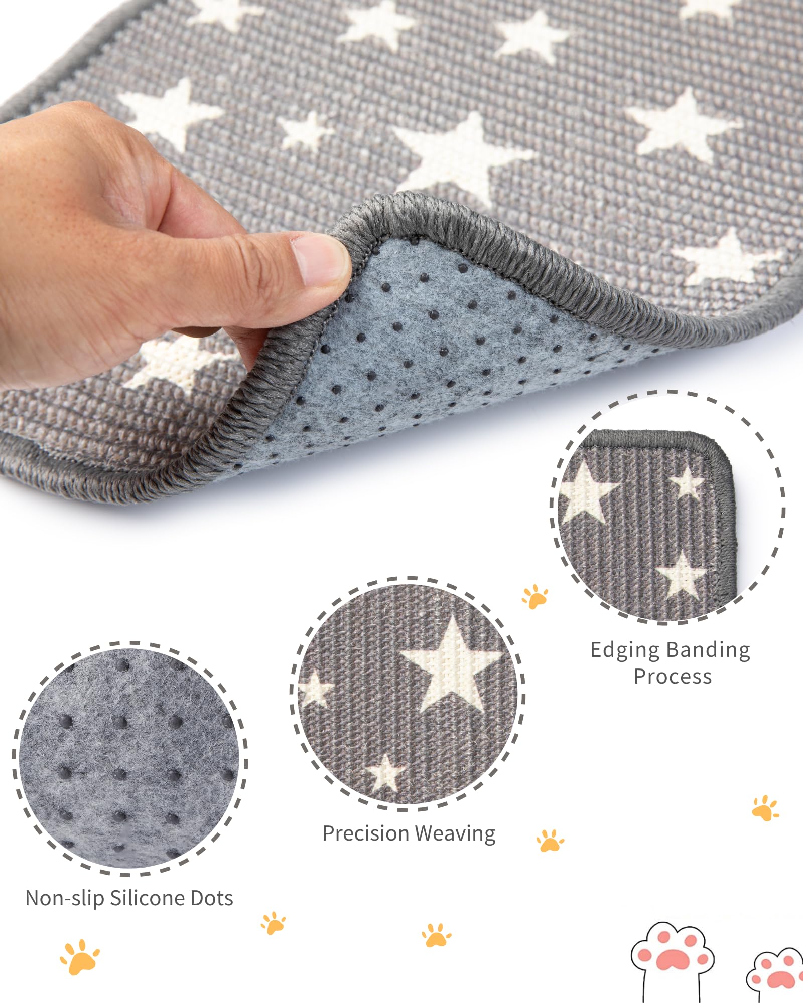 JanYoo rabbit scratcher mat in cage demonstrates a dedicated resting and play space