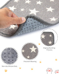 JanYoo rabbit scratcher mat in cage demonstrates a dedicated resting and play space
