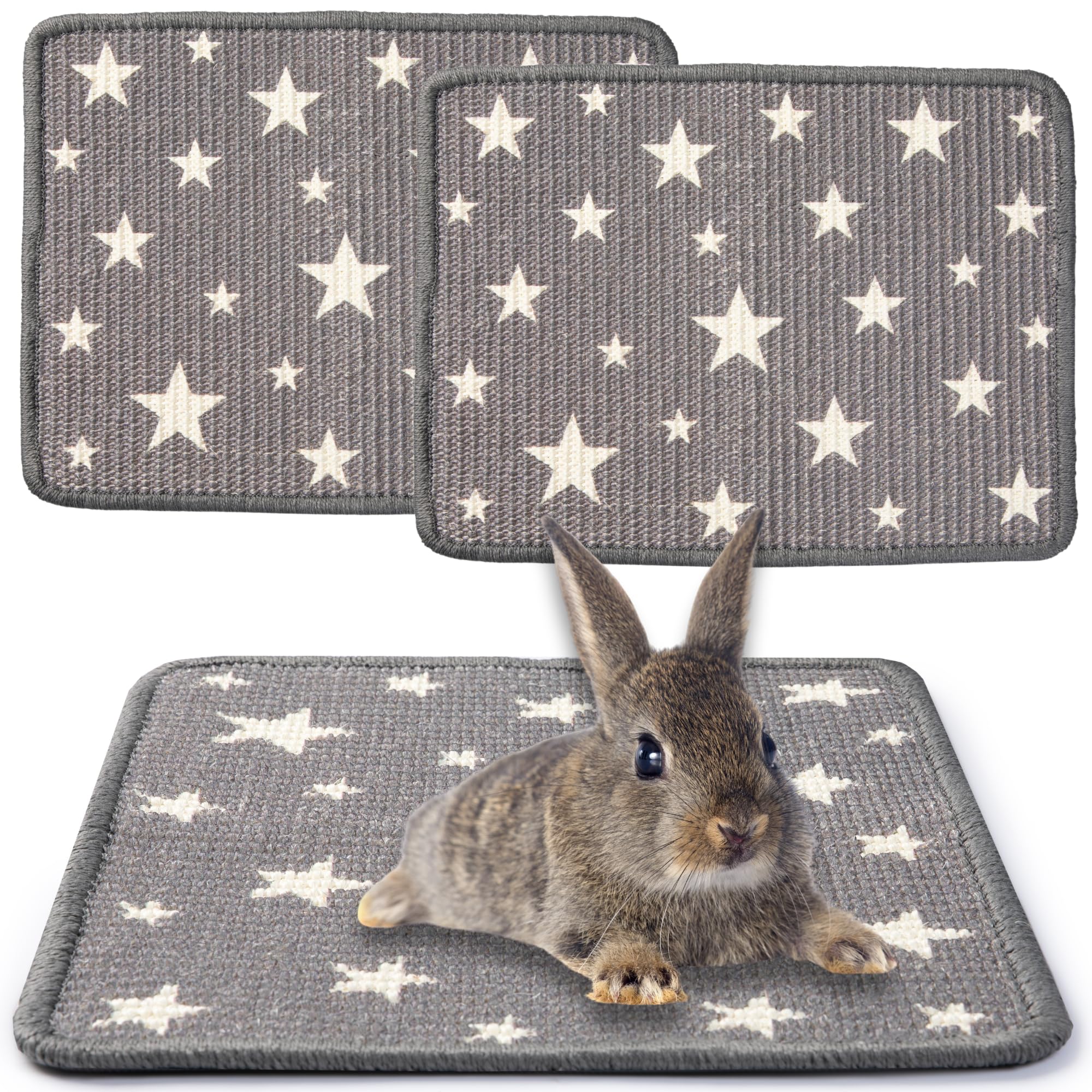 JanYoo rabbit scratcher mat dual-pack promotes natural claw care for small pets