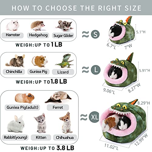 JanYoo Small Animal Bed Hut with foldable design for easy storage
