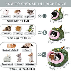 JanYoo Small Animal Bed Hut with foldable design for easy storage