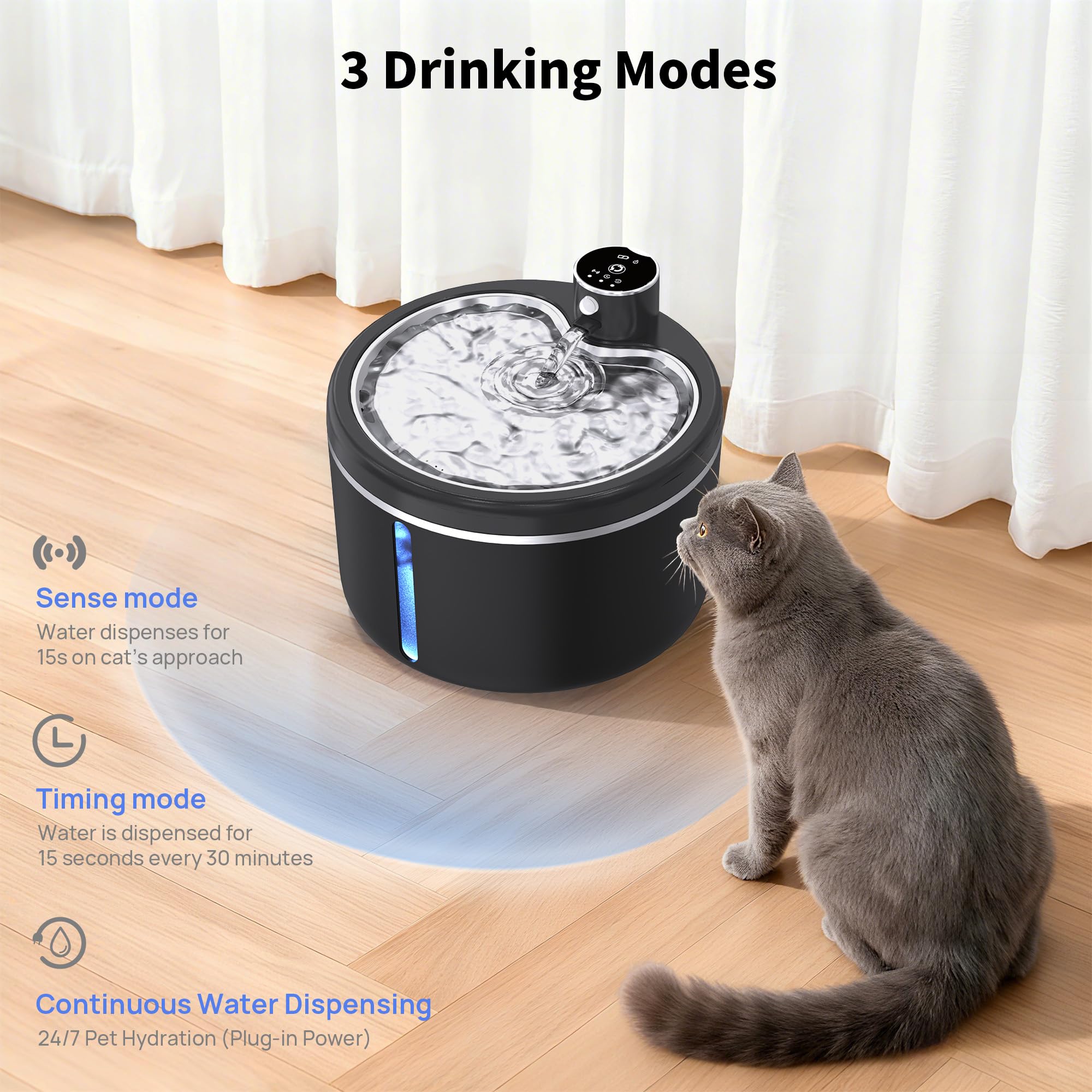 Jaojcoe 3L capacity reduces frequent refills during busy days