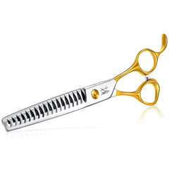 JASON chunkers 7.5 inch blades close-up for smooth, natural finish in dog and cat grooming