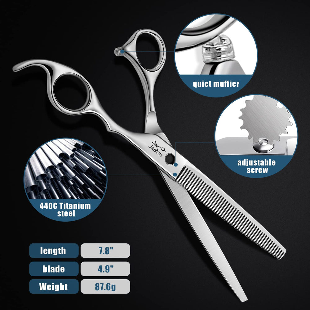 JASON 7.5-inch pet grooming scissors ideal for heavy coat thinning