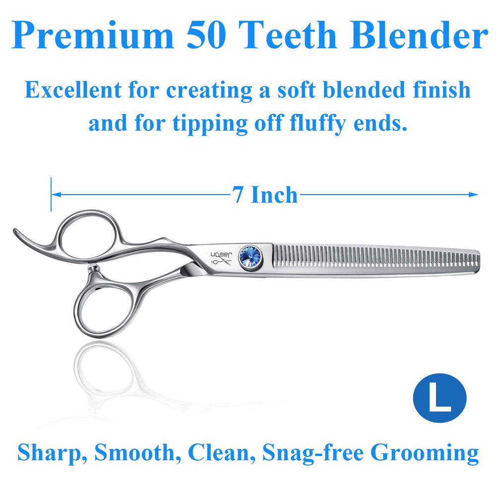 Jason 7-inch 50-tooth blending scissors thinning with smooth feathering.