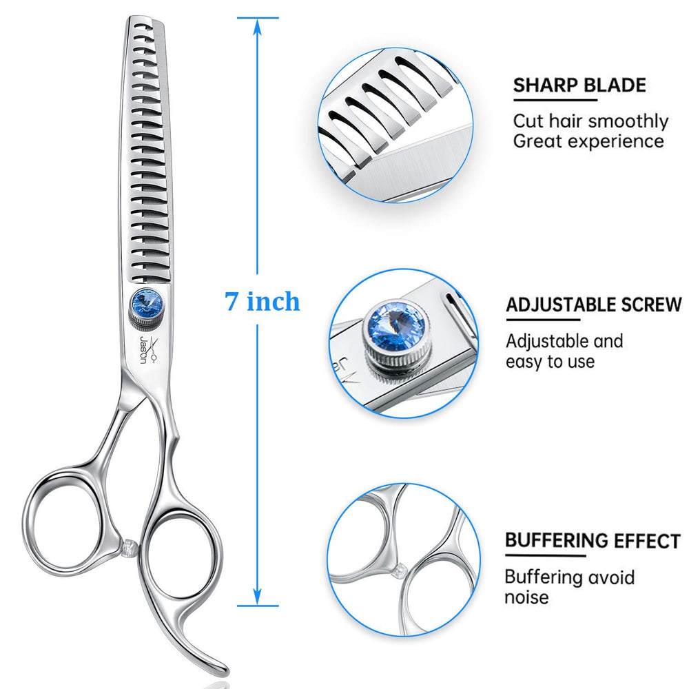 JASON chunkers shears offset-handle demonstrate ergonomic grip for comfortable grooming.