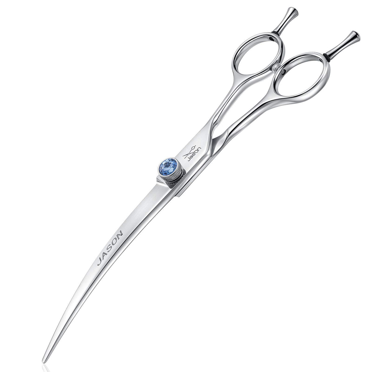 JASON curved dog grooming scissors 7inch for precise curved cuts during grooming.