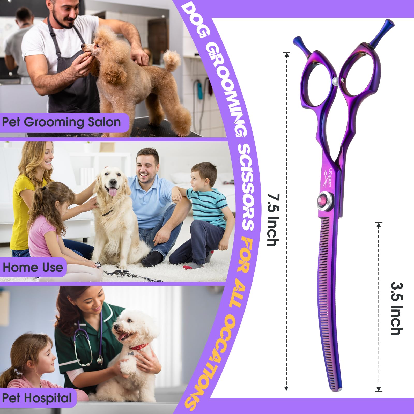 JASON 65-teeth blades provide even thinning and smooth finishing results.
