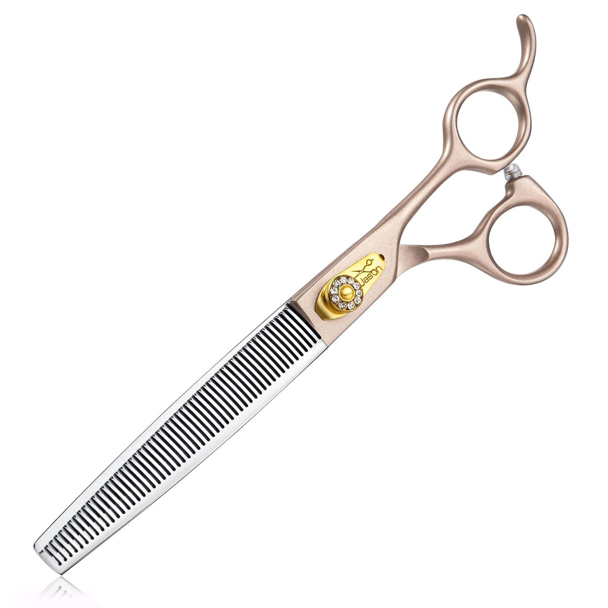 JASON dog grooming scissors 7.5-inch blade closeup for precise trimming.