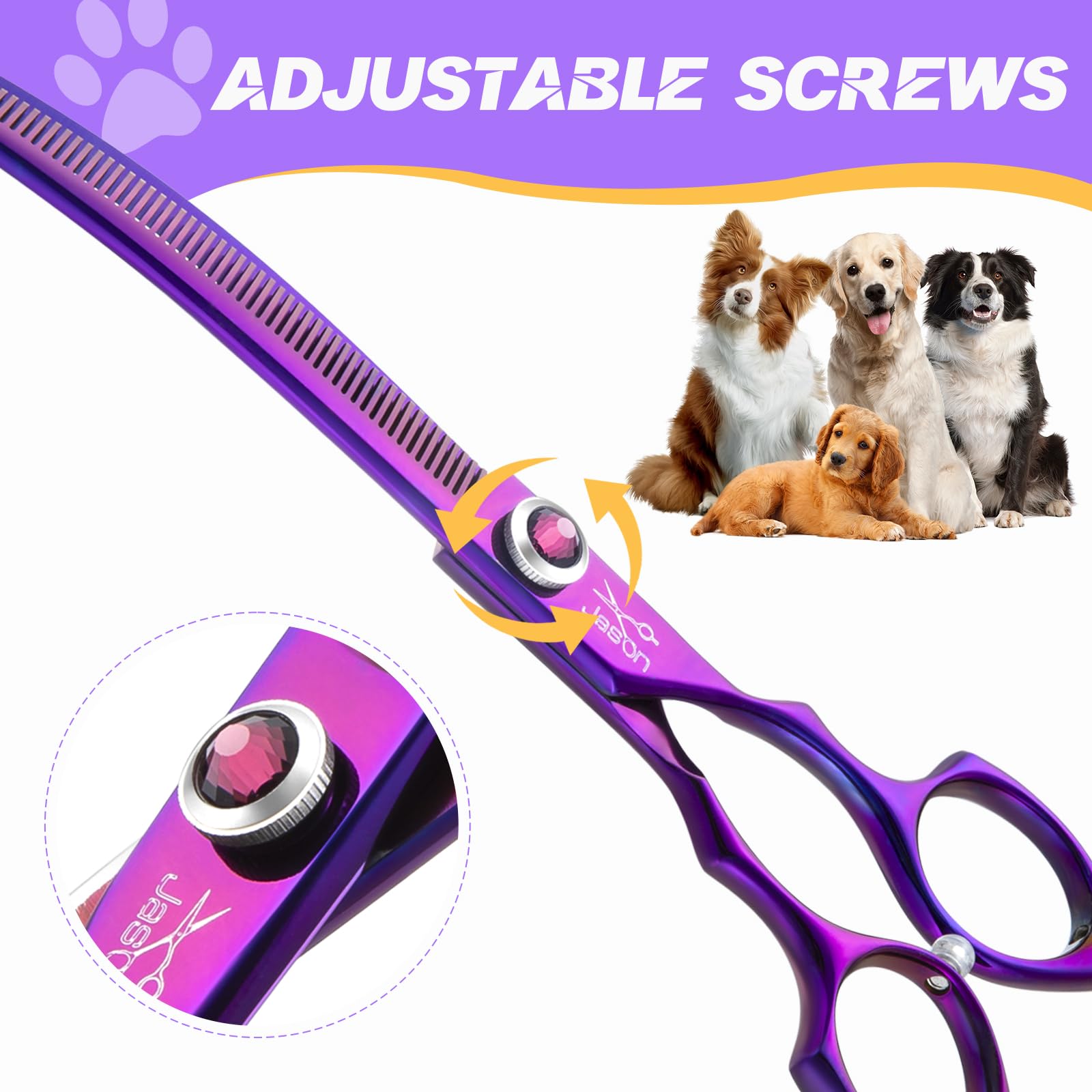 JASON ergonomic handle reduces wrist strain during long grooming sessions.