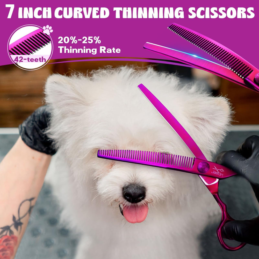 Jason Dog Grooming Scissors Set Grooming Comb: detangle and guide fur before snips