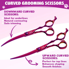 Jason Dog Grooming Scissors Set Straight: versatile straight cut for even trims