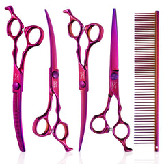 Jason Dog Grooming Scissors Set Up-Curved: precise trimming around face and ears