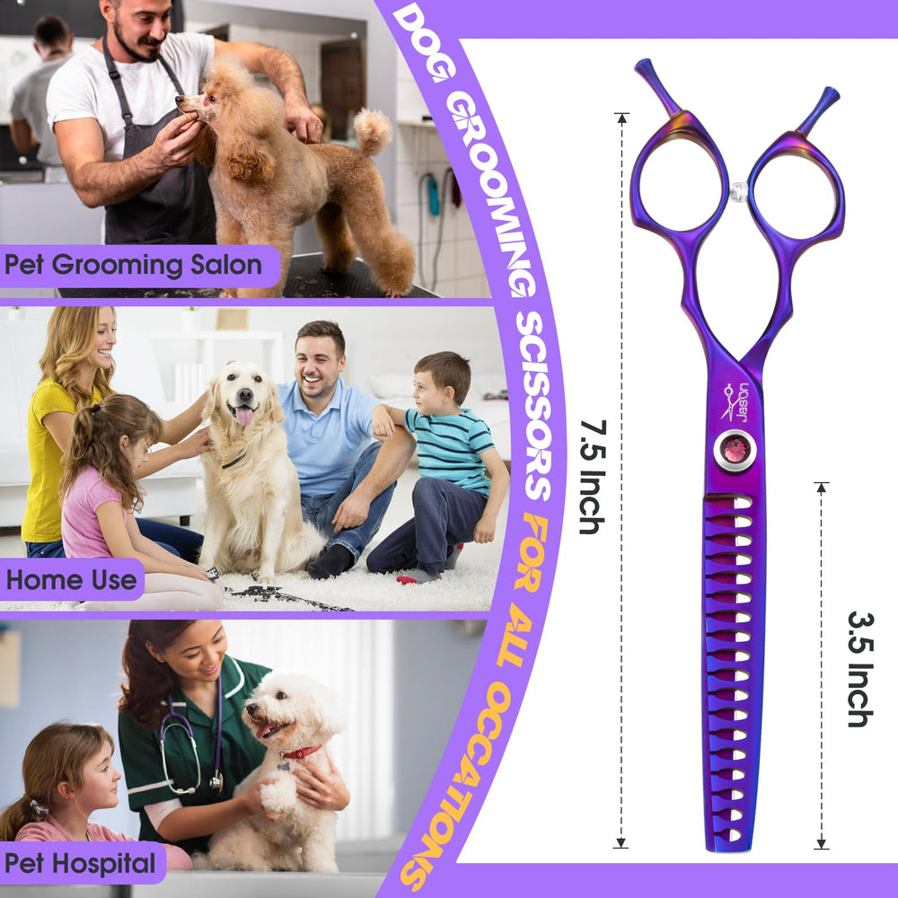 JASON dog scissors with ergonomic, staggered handles reduce wrist fatigue