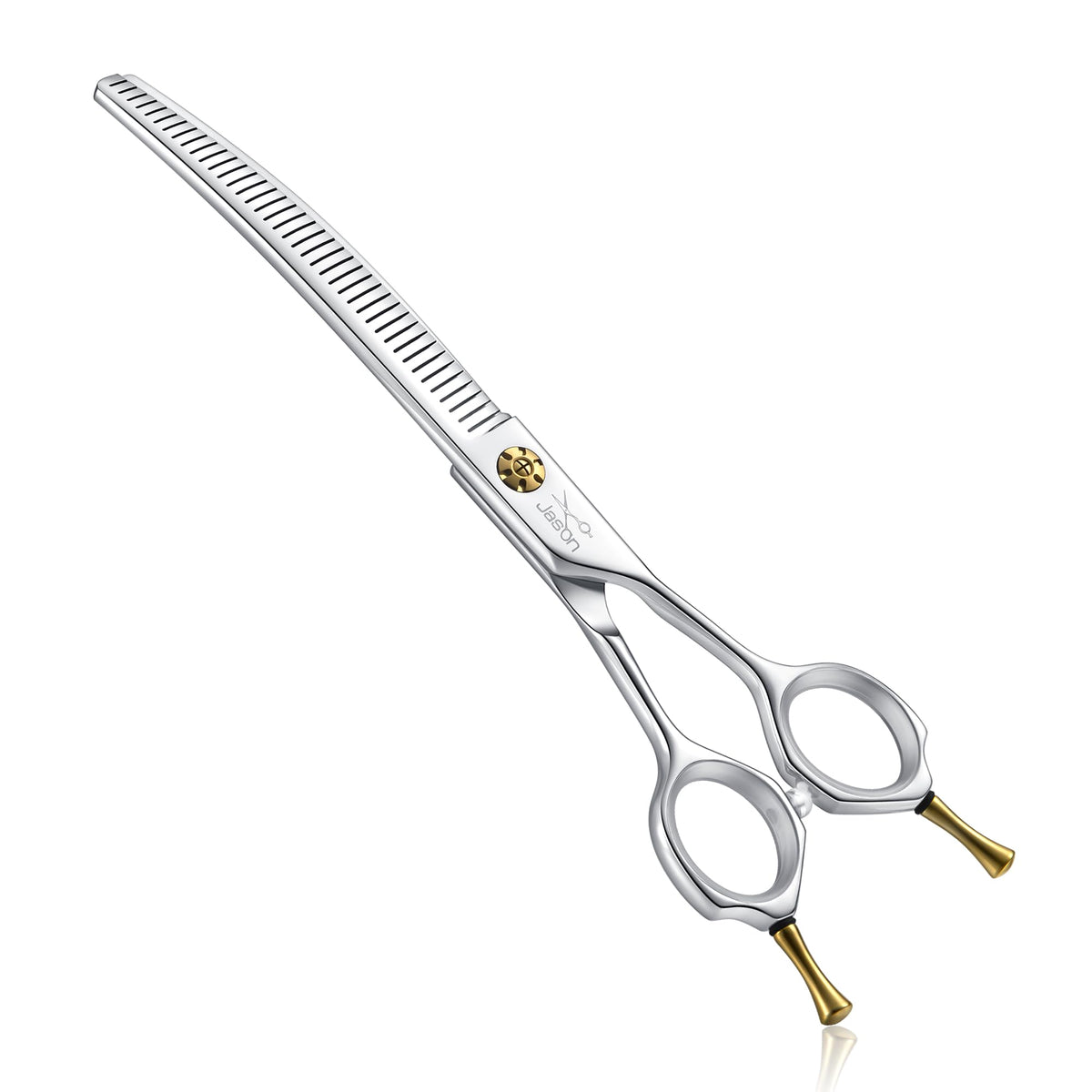 JASON dog thinners 7-inch down-curved blades for precise thinning during grooming sessions