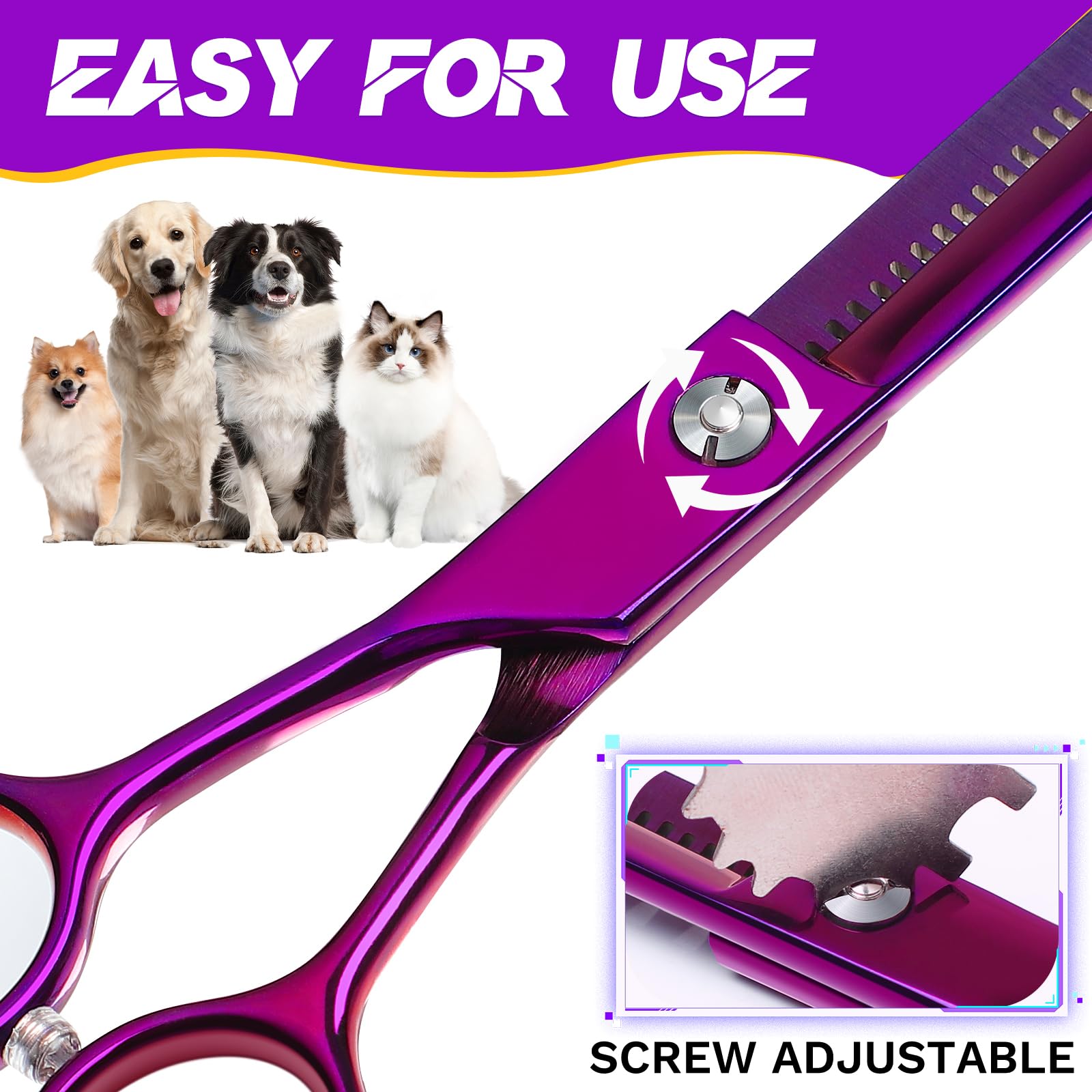 JASON thinning scissors in action delivering 20-25% hair reduction.