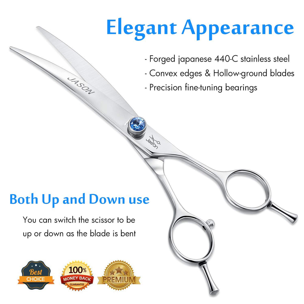 JASON japanese-440c steel blade close-up shows durable, sharp edge for professional results.
