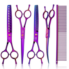 JASON 6-in-1 dog scissors kit front view for versatile grooming sessions.